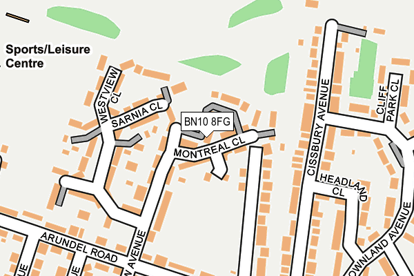 BN10 8FG map - OS OpenMap – Local (Ordnance Survey)