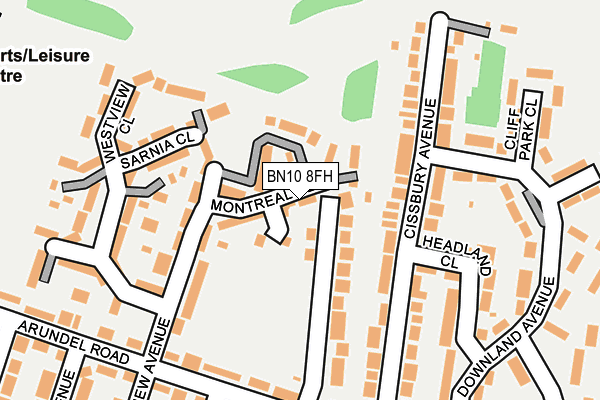 BN10 8FH map - OS OpenMap – Local (Ordnance Survey)