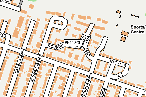 BN10 8GL map - OS OpenMap – Local (Ordnance Survey)