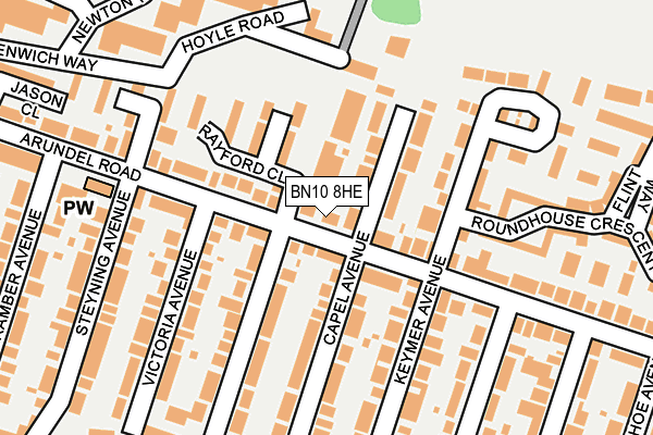 BN10 8HE map - OS OpenMap – Local (Ordnance Survey)