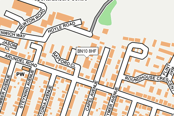 BN10 8HF map - OS OpenMap – Local (Ordnance Survey)