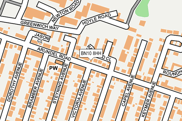 BN10 8HH map - OS OpenMap – Local (Ordnance Survey)
