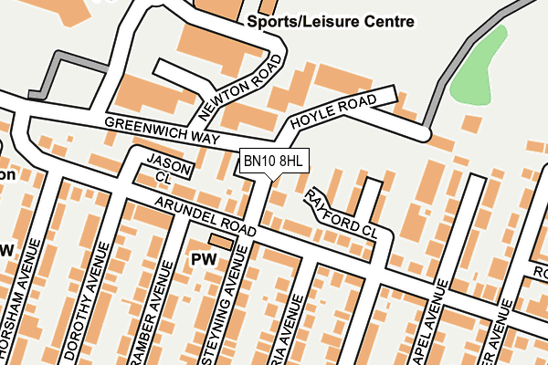 BN10 8HL map - OS OpenMap – Local (Ordnance Survey)