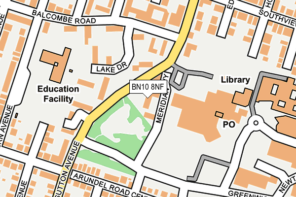 BN10 8NF map - OS OpenMap – Local (Ordnance Survey)
