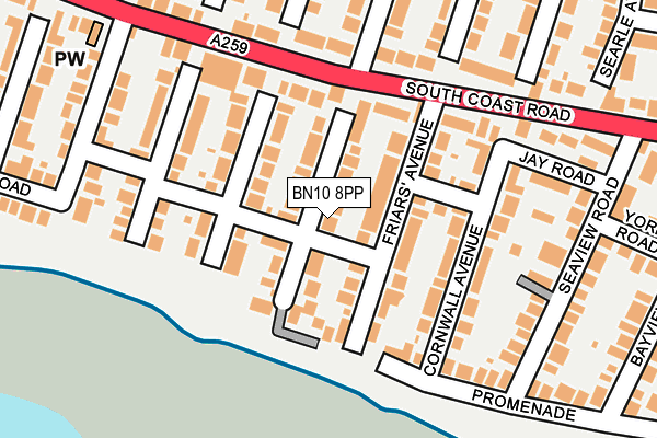 BN10 8PP map - OS OpenMap – Local (Ordnance Survey)