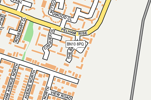 BN10 8PQ map - OS OpenMap – Local (Ordnance Survey)