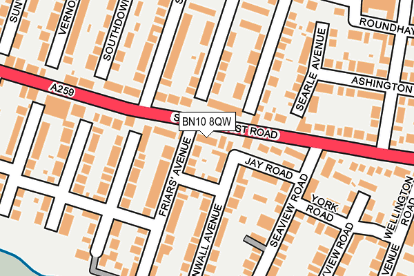 BN10 8QW map - OS OpenMap – Local (Ordnance Survey)
