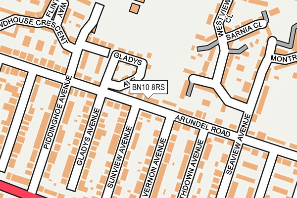 BN10 8RS map - OS OpenMap – Local (Ordnance Survey)