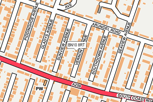 BN10 8RT map - OS OpenMap – Local (Ordnance Survey)