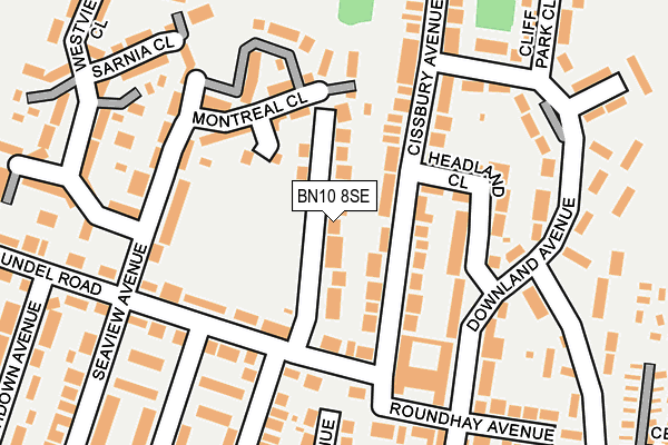 BN10 8SE map - OS OpenMap – Local (Ordnance Survey)