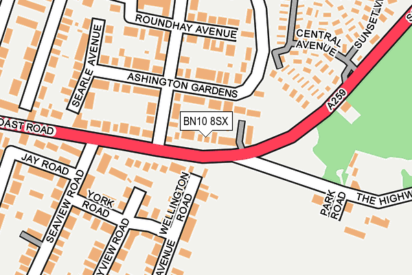 BN10 8SX map - OS OpenMap – Local (Ordnance Survey)