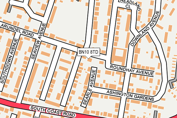BN10 8TD map - OS OpenMap – Local (Ordnance Survey)