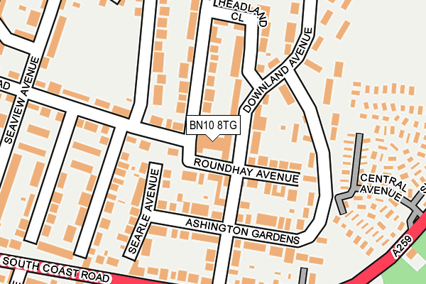 BN10 8TG map - OS OpenMap – Local (Ordnance Survey)