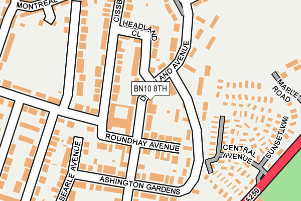 BN10 8TH map - OS OpenMap – Local (Ordnance Survey)