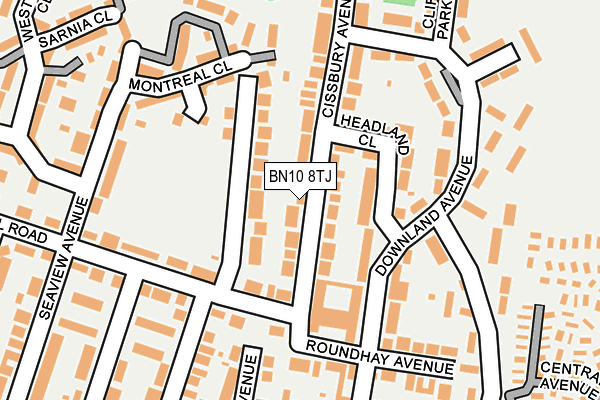 BN10 8TJ map - OS OpenMap – Local (Ordnance Survey)