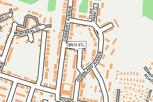 BN10 8TL map - OS OpenMap – Local (Ordnance Survey)