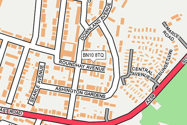 BN10 8TQ map - OS OpenMap – Local (Ordnance Survey)