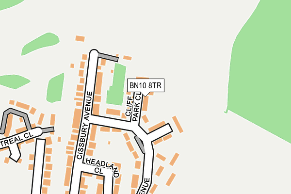 BN10 8TR map - OS OpenMap – Local (Ordnance Survey)
