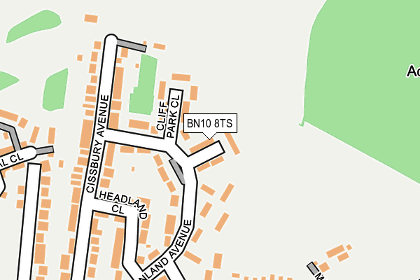 BN10 8TS map - OS OpenMap – Local (Ordnance Survey)
