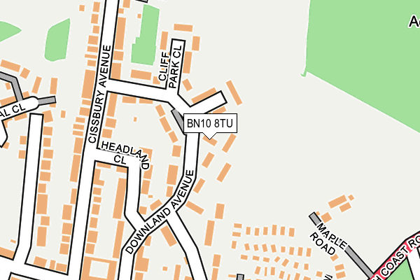 BN10 8TU map - OS OpenMap – Local (Ordnance Survey)