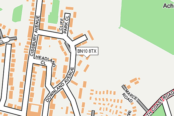 BN10 8TX map - OS OpenMap – Local (Ordnance Survey)