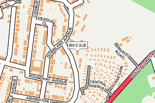 BN10 8UB map - OS OpenMap – Local (Ordnance Survey)