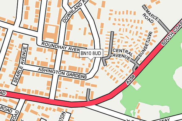 BN10 8UD map - OS OpenMap – Local (Ordnance Survey)