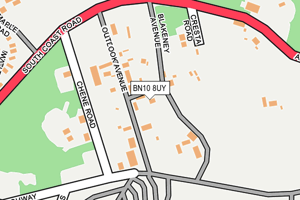 BN10 8UY map - OS OpenMap – Local (Ordnance Survey)