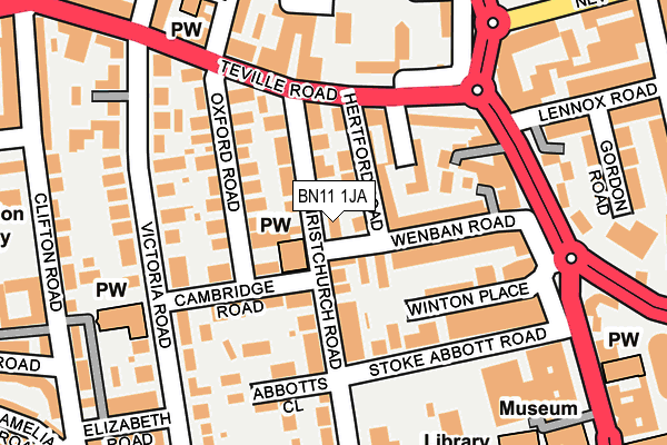 BN11 1JA map - OS OpenMap – Local (Ordnance Survey)