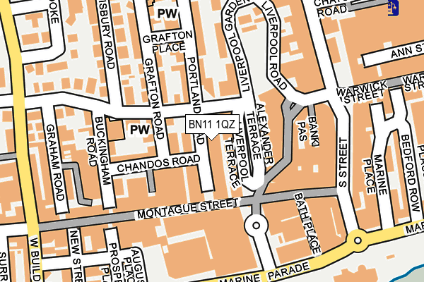 BN11 1QZ map - OS OpenMap – Local (Ordnance Survey)