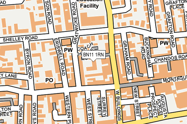 BN11 1RN map - OS OpenMap – Local (Ordnance Survey)