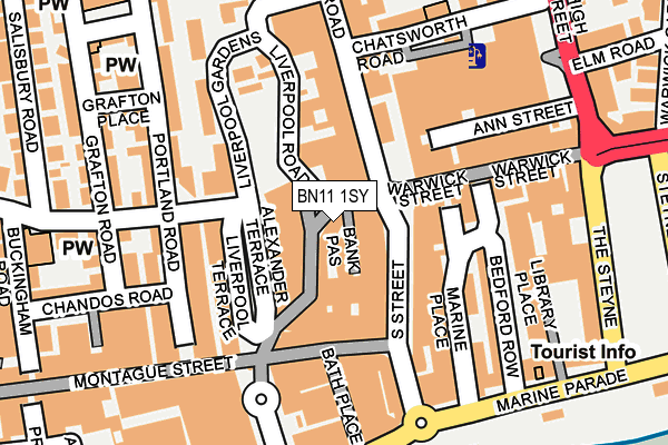 BN11 1SY map - OS OpenMap – Local (Ordnance Survey)
