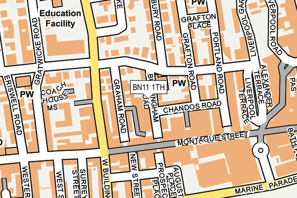 BN11 1TH map - OS OpenMap – Local (Ordnance Survey)