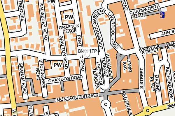 BN11 1TP map - OS OpenMap – Local (Ordnance Survey)
