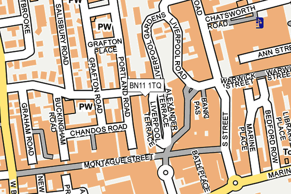 BN11 1TQ map - OS OpenMap – Local (Ordnance Survey)