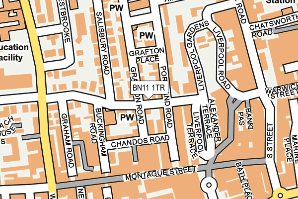 BN11 1TR map - OS OpenMap – Local (Ordnance Survey)