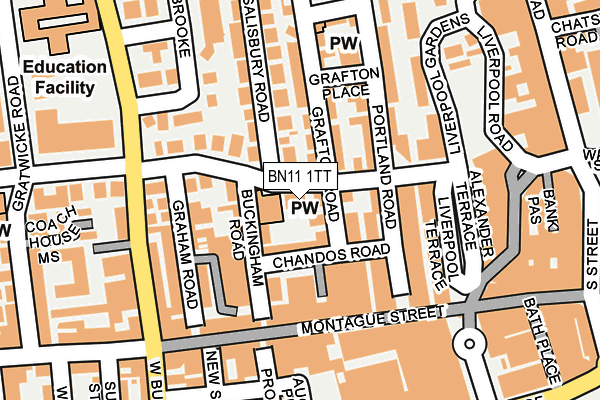 BN11 1TT map - OS OpenMap – Local (Ordnance Survey)