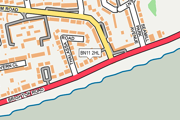 BN11 2HL map - OS OpenMap – Local (Ordnance Survey)