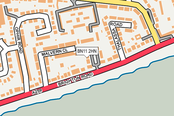 BN11 2HN map - OS OpenMap – Local (Ordnance Survey)