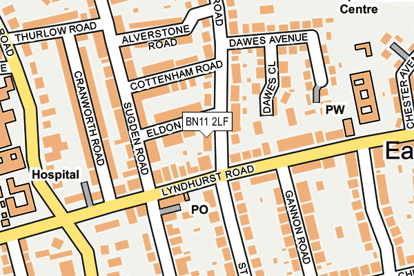 BN11 2LF map - OS OpenMap – Local (Ordnance Survey)