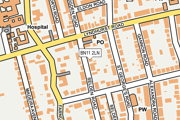 BN11 2LN map - OS OpenMap – Local (Ordnance Survey)