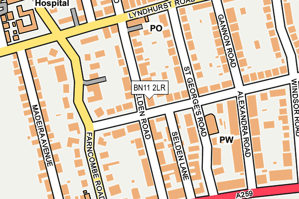BN11 2LR map - OS OpenMap – Local (Ordnance Survey)