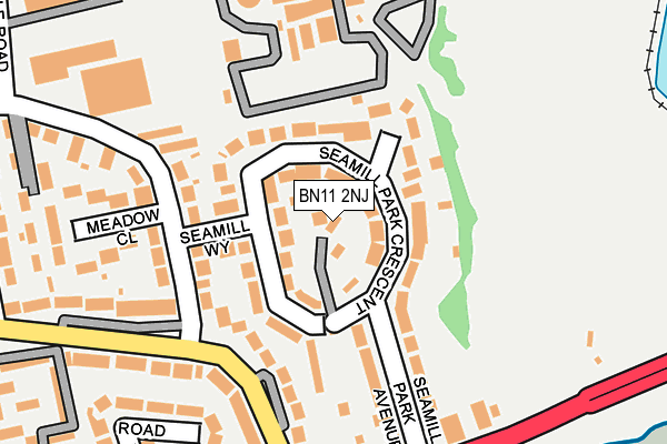 BN11 2NJ map - OS OpenMap – Local (Ordnance Survey)