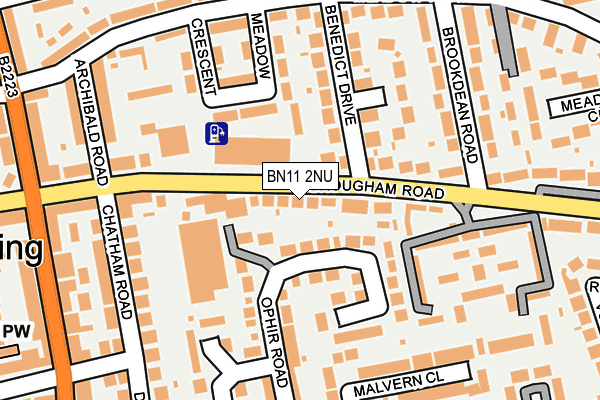 BN11 2NU map - OS OpenMap – Local (Ordnance Survey)