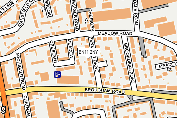 BN11 2NY map - OS OpenMap – Local (Ordnance Survey)