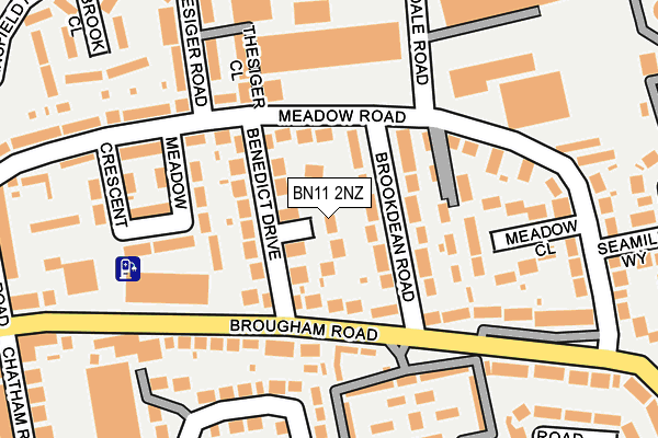 BN11 2NZ map - OS OpenMap – Local (Ordnance Survey)