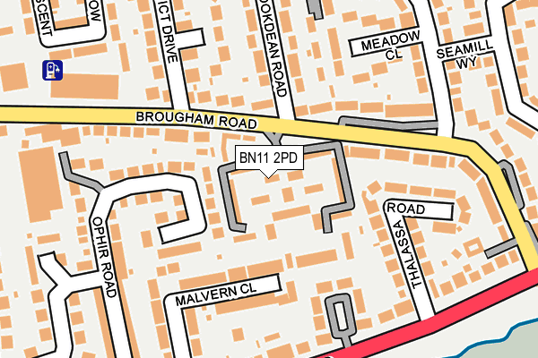 BN11 2PD map - OS OpenMap – Local (Ordnance Survey)