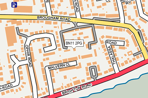 BN11 2PG map - OS OpenMap – Local (Ordnance Survey)