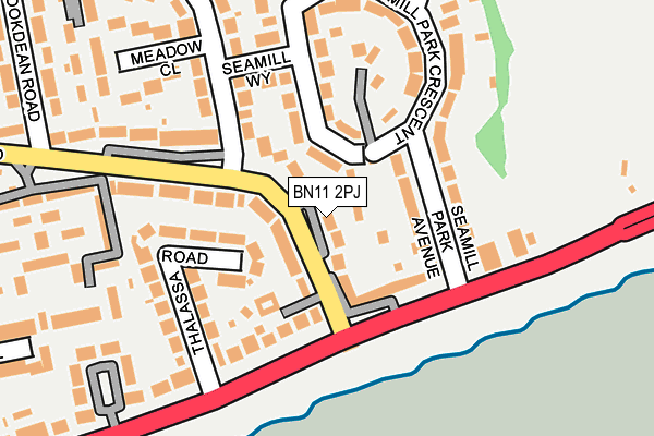 BN11 2PJ map - OS OpenMap – Local (Ordnance Survey)