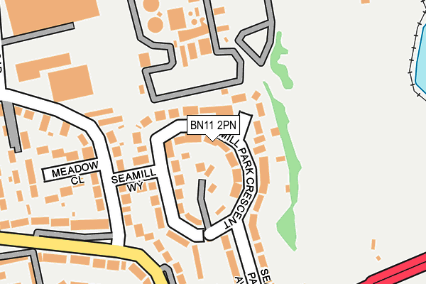 BN11 2PN map - OS OpenMap – Local (Ordnance Survey)